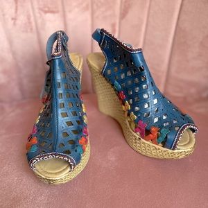 Handmade, Leather, Mexican Sandal Wedges, Huarache